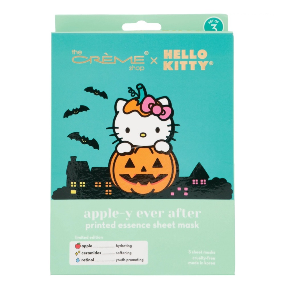 Nwt The Crème Shop Hello Kitty Apple-y Ever After Halloween Sheet Mask 1 ct